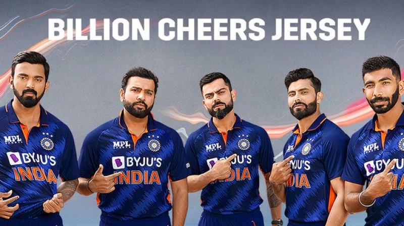 Indian cricket team gets new jersey Indian cricket team gets new jersey