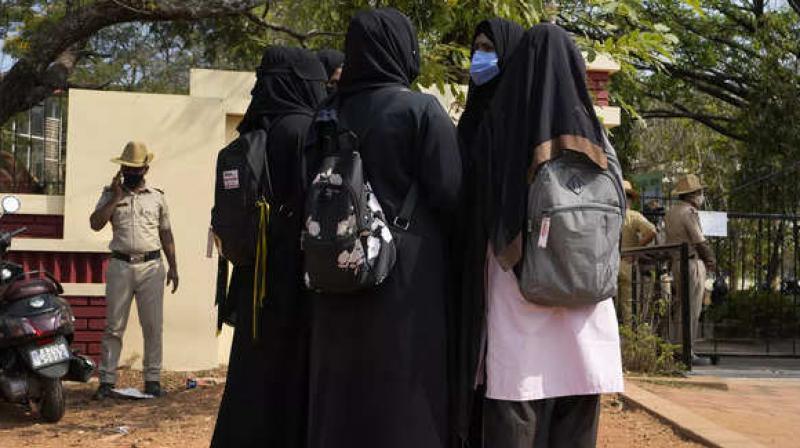 Two Students Walk Out of Karnataka PUC Exams Over Hijab Row Two Students Walk Out of Karnataka PUC Exams Over Hijab Row
