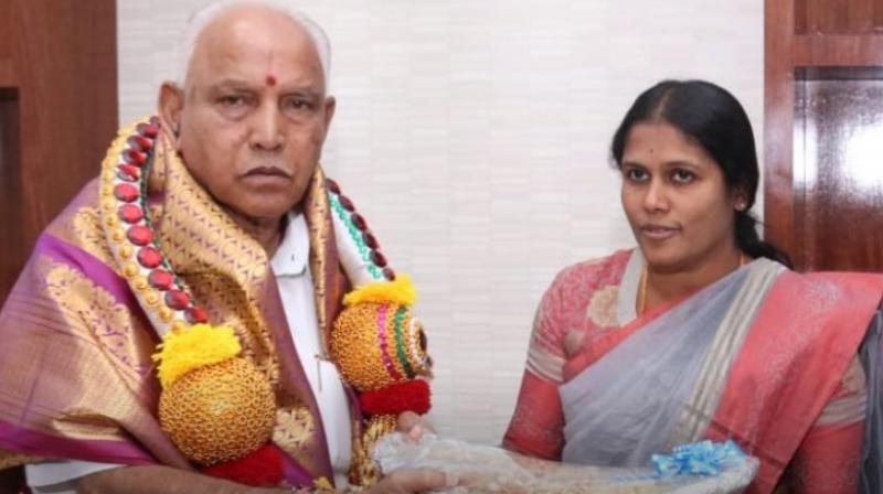 Bengaluru mayor fined for plastic wrapped gift to chief minister bs yediyurappa Bengaluru mayor fined for plastic wrapped gift to chief minister bs yediyurappa