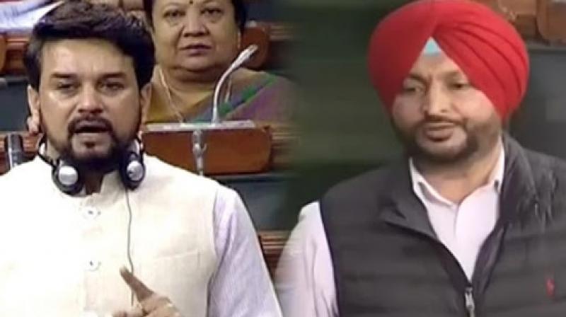 Anurag Thakur and Ravneet Bittu Anurag Thakur and Ravneet Bittu