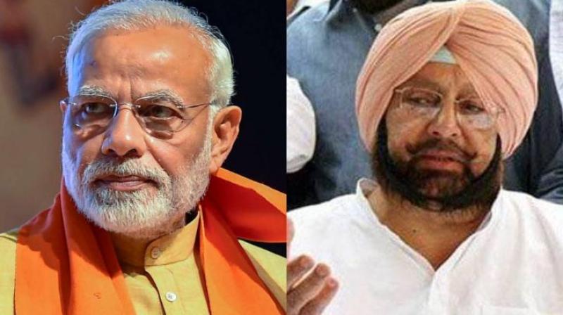 Pm modi, Captian amrinder singh Pm modi, Captian amrinder singh