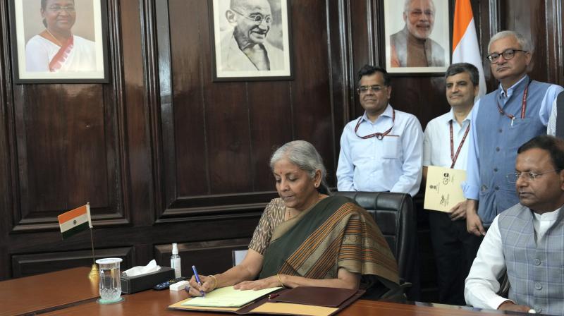 Nirmala Sitharaman assumes charge of Finance Ministry Nirmala Sitharaman assumes charge of Finance Ministry