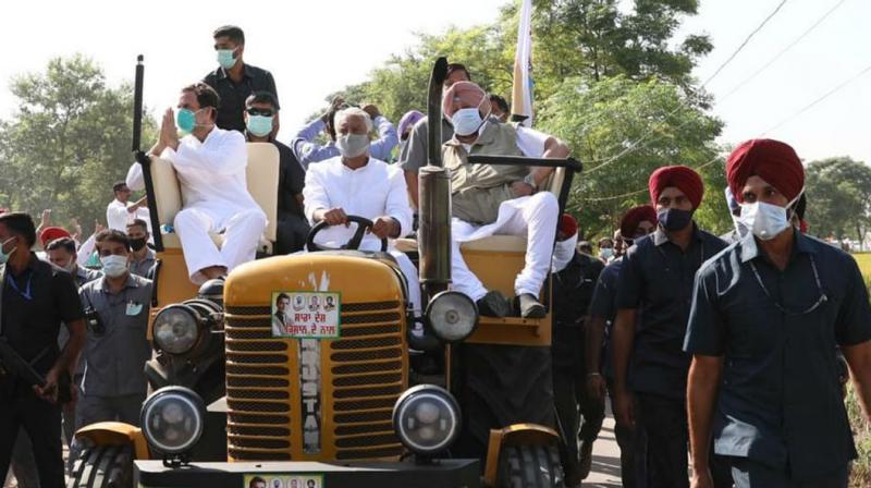 Rahul Gandhi's Tractor Rally