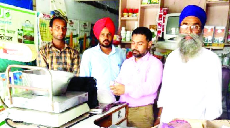 Agricultural Officers during checking shops