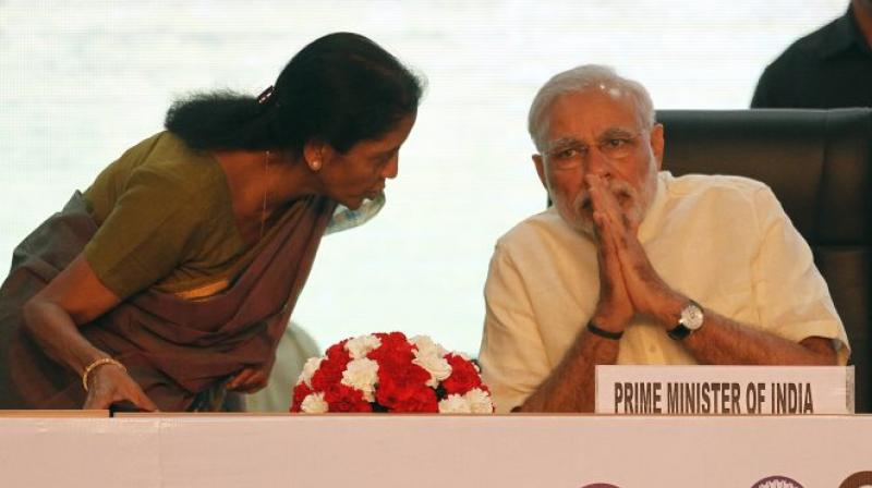 Narendra Modi And Nirmala Sitharaman Narendra Modi And Nirmala Sitharaman