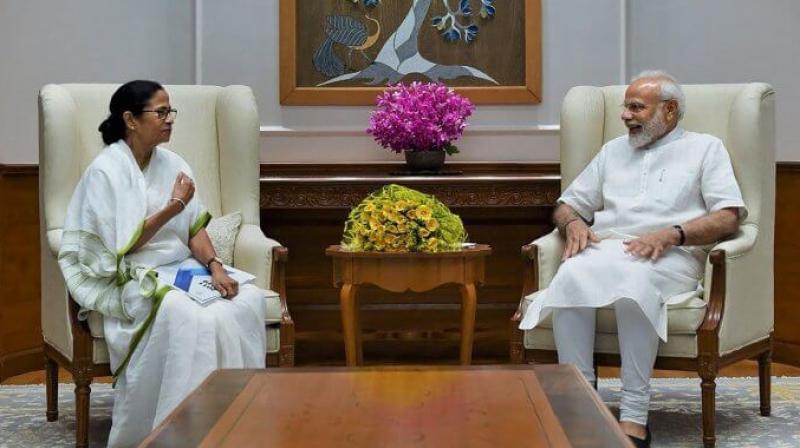 Mamta with Modi Mamta with Modi