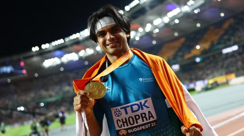 Neeraj Chopra wins gold at World Athletics Championships Neeraj Chopra wins gold at World Athletics Championships