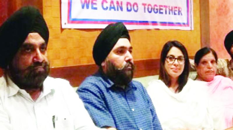 Talking to Media Damandeep Singh and Advocate Nidhi Banga Talking to Media Damandeep Singh and Advocate Nidhi Banga