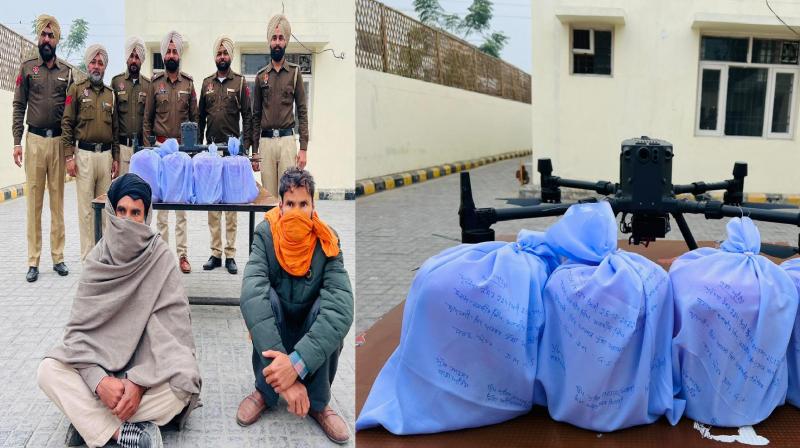 10kg heroin seized, two drug smugglers held in Amritsar 10kg heroin seized, two drug smugglers held in Amritsar