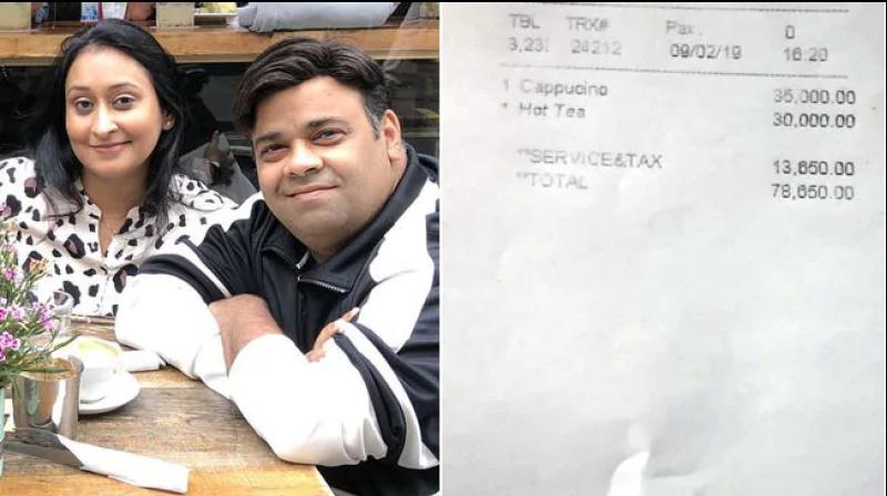 Kiku Sharda's Coffee Bill '78,650' Kiku Sharda's Coffee Bill '78,650'