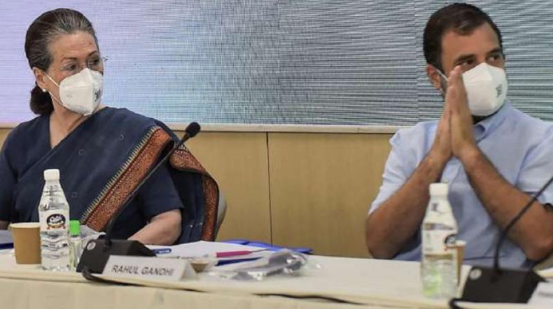 Sonia Gandhi chairs meeting of top Congress leaders Sonia Gandhi chairs meeting of top Congress leaders