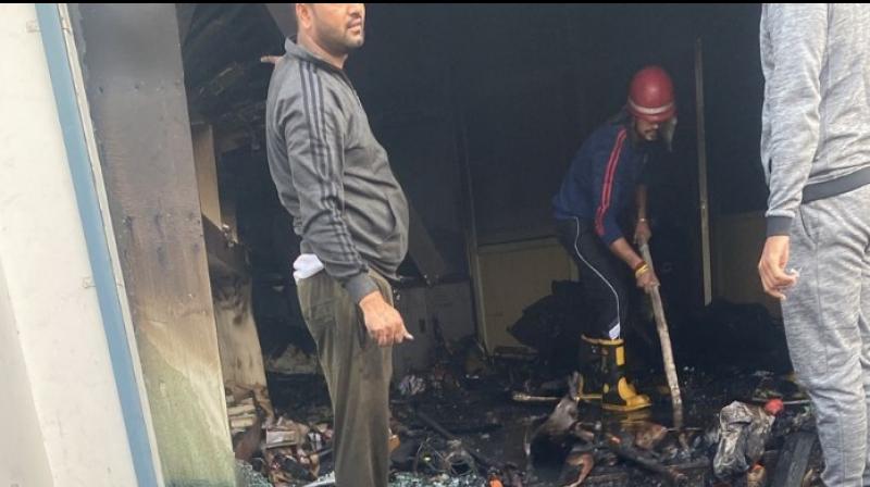 A terrible fire broke out at a sports showroom in Patiala A terrible fire broke out at a sports showroom in Patiala