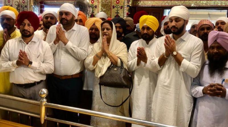 Charanjit Singh Channi visits Gurudwara Sahib