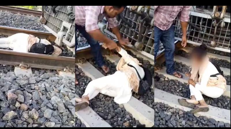 Girl Student Lies On Railway Tracks Girl Student Lies On Railway Tracks