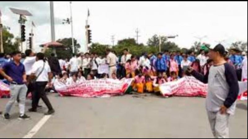 Manipur student protests Manipur student protests