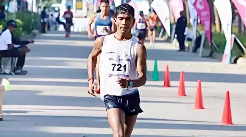 National Games: Ram Babu sets national record in men's 35 km walking race National Games: Ram Babu sets national record in men's 35 km walking race