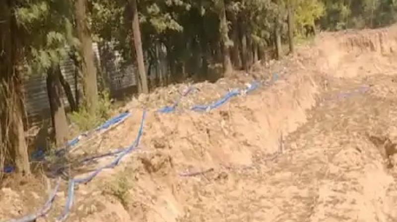 Drainage of thousands of liters of underground water in summer Drainage of thousands of liters of underground water in summer