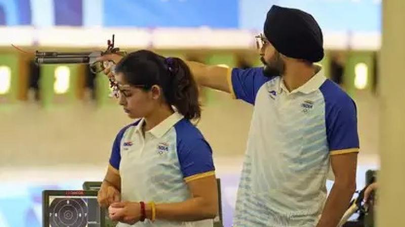 Sarbjot Singh and Manu Bhakar Sarbjot Singh and Manu Bhakar