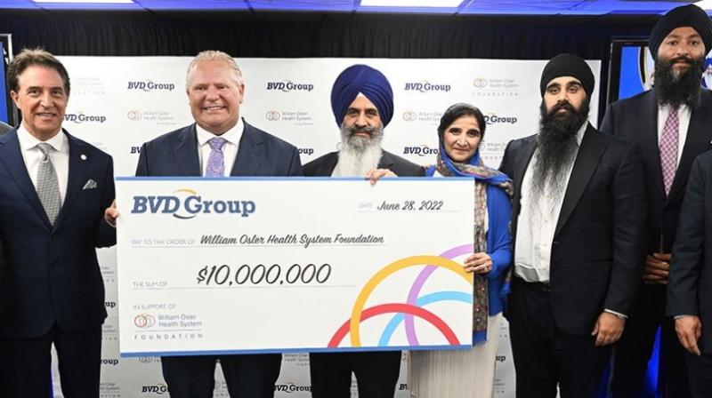 Bikram Dhillon Donates $10 Million To Foundation For Betterment Of Healthcare In Brampton, Canada