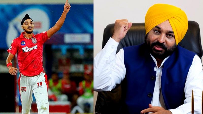 CM Bhagwant Mann congratulates Arshdeep Singh CM Bhagwant Mann congratulates Arshdeep Singh