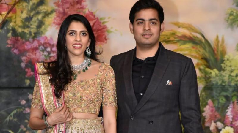 Akash Ambani and Saloka Mehta Akash Ambani and Saloka Mehta