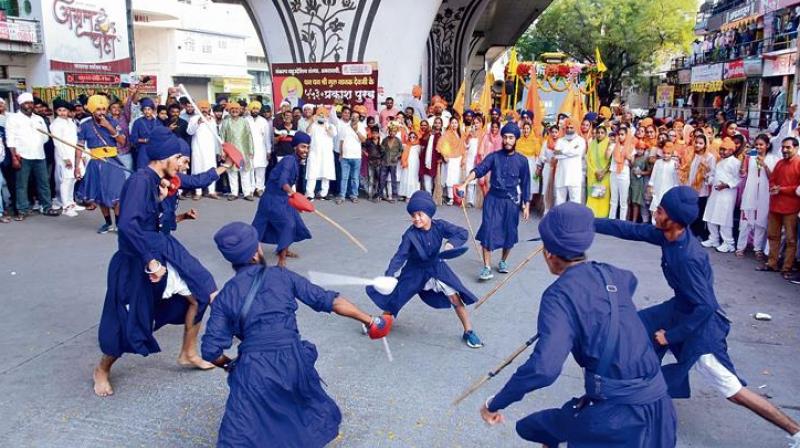 Two-day gatka competition started in Delhi Two-day gatka competition started in Delhi