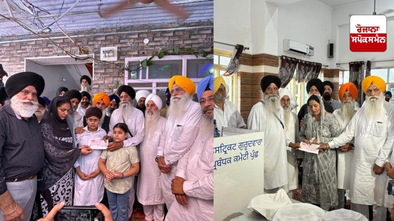 Advocate Harjinder Singh Dhami, who reached Poonch, provided financial assistance to the affected Sikh families. Advocate Harjinder Singh Dhami, who reached Poonch, provided financial assistance to the affected Sikh families.