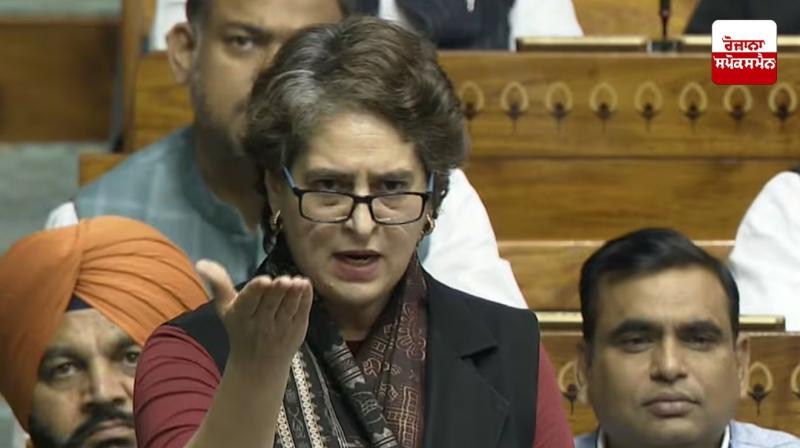 Priyanka Gandhi targets Bharatiya Janata Party during debate on 'Vande Mataram' song