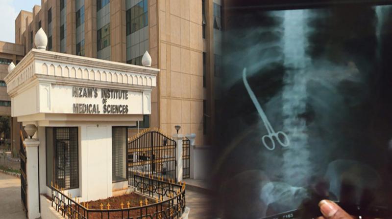 Doctors leave forceps in woman's abdomen