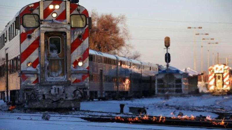 Chicago railway tracks fire