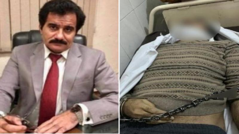 Dead Pakistani Professor with Handcuffs
