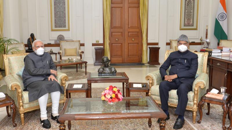 President Ram Nath Kovind met Prime Minister Narendra Modi