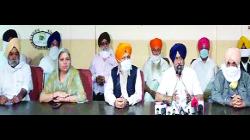ਹਰਮੀਤ ਸਿੰਘ ਕਾਲਕਾ, ਜਥੇ. ਅਵਤਾਰ ਸਿੰਘ ਹਿੱਤ, ਬੀਬੀ ਰਣਜੀਤ ਕੌਰ, ਹਰਵਿੰਦਰ ਸਿੰਘ ਕੇ.ਪੀ., ਅਮਰਜੀਤ ਸਿੰਘ ਪੱਪੂ ਤੇ ਹੋਰ ਇਕ ਪ੍ਰੈਸ ਕਾਨਫ਼ਰੰਸ ਦੌਰਾਨ। ਹਰਮੀਤ ਸਿੰਘ ਕਾਲਕਾ, ਜਥੇ. ਅਵਤਾਰ ਸਿੰਘ ਹਿੱਤ, ਬੀਬੀ ਰਣਜੀਤ ਕੌਰ, ਹਰਵਿੰਦਰ ਸਿੰਘ ਕੇ.ਪੀ., ਅਮਰਜੀਤ ਸਿੰਘ ਪੱਪੂ ਤੇ ਹੋਰ ਇਕ ਪ੍ਰੈਸ ਕਾਨਫ਼ਰੰਸ ਦੌਰਾਨ।