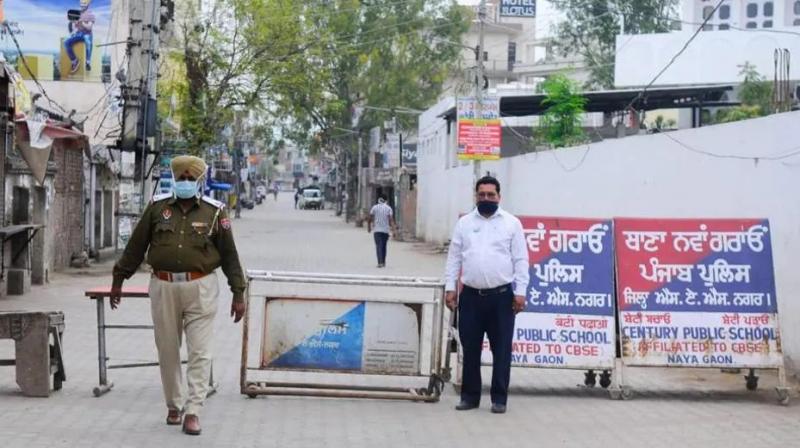 Police in a search operation in Nayagaon (file photo) Police in a search operation in Nayagaon (file photo)