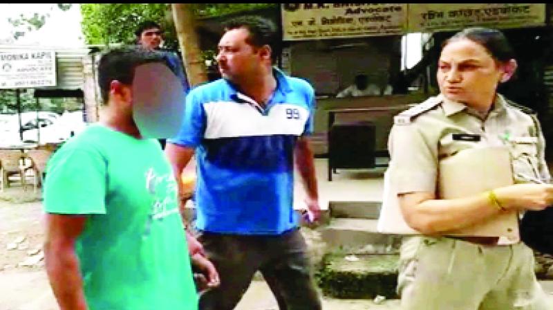 Victim's Husband with Police Victim's Husband with Police