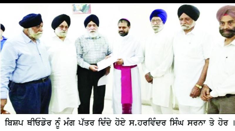 Letter given to Bishop by Sarna