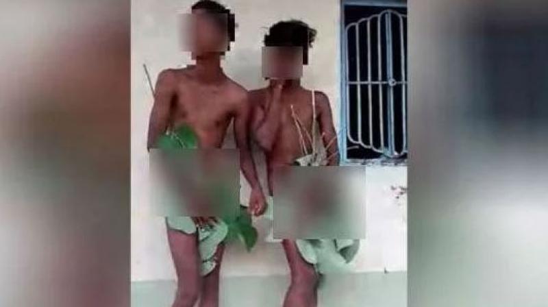 2 minor boys from a backward community were allegedly beaten up and paraded naked in a village in Maharashtra’s Jalgaon 2 minor boys from a backward community were allegedly beaten up and paraded naked in a village in Maharashtra’s Jalgaon
