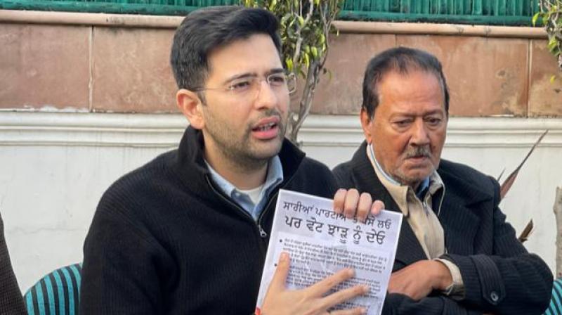 'Pamphlets are being distributed in Punjab not by' Aap 'but by the people of Punjab 'Pamphlets are being distributed in Punjab not by' Aap 'but by the people of Punjab
