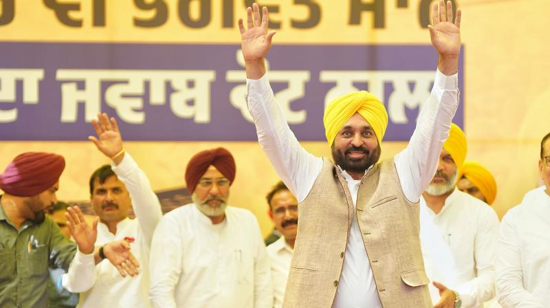 Bhagwant Mann campaigned in Firozpur Lok Sabha constituency Bhagwant Mann campaigned in Firozpur Lok Sabha constituency
