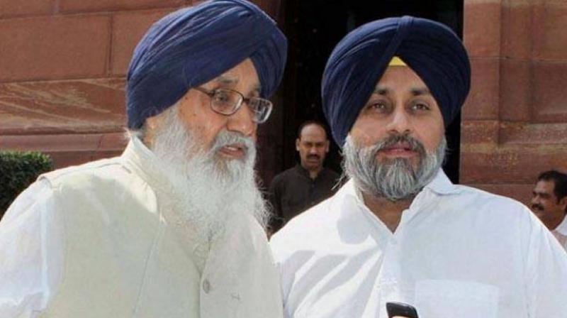 Sukhbir Badal With Parkash Badal Sukhbir Badal With Parkash Badal