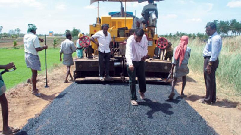 plastic waste road in Punjab