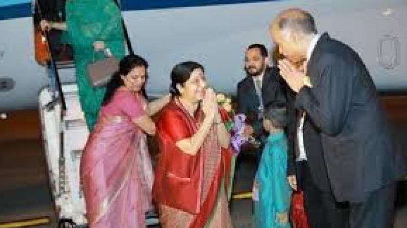 Sushma Swaraj Reaches Vietnam