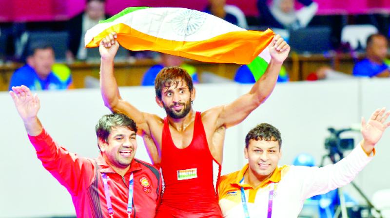Bajrang Punia expresses her happiness after winning Bajrang Punia expresses her happiness after winning