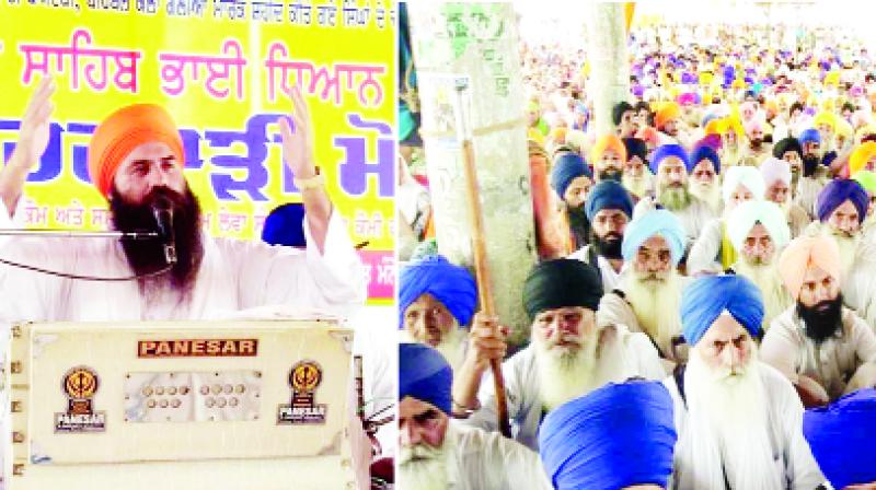Baljit Singh Daduwa addressing people Baljit Singh Daduwa addressing people
