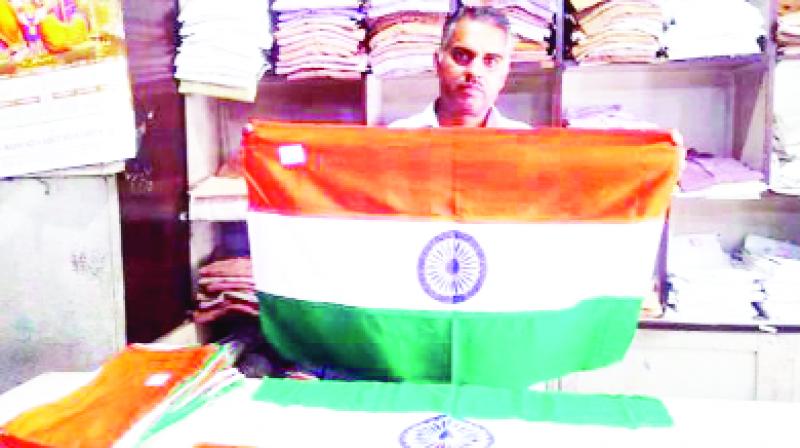 Shopkeeper Showing Tricolor