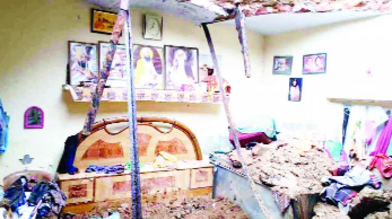 Debris In Home Due to Falling Roof Debris In Home Due to Falling Roof