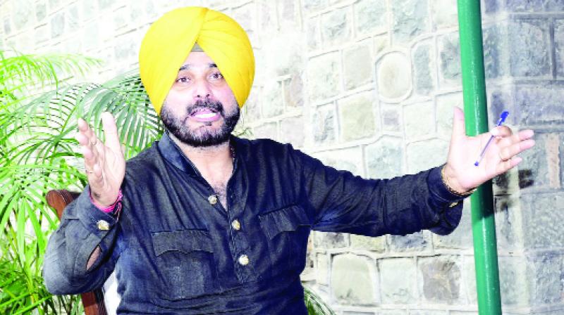 Talking to Reporters Navjot Singh Sidhu Talking to Reporters Navjot Singh Sidhu