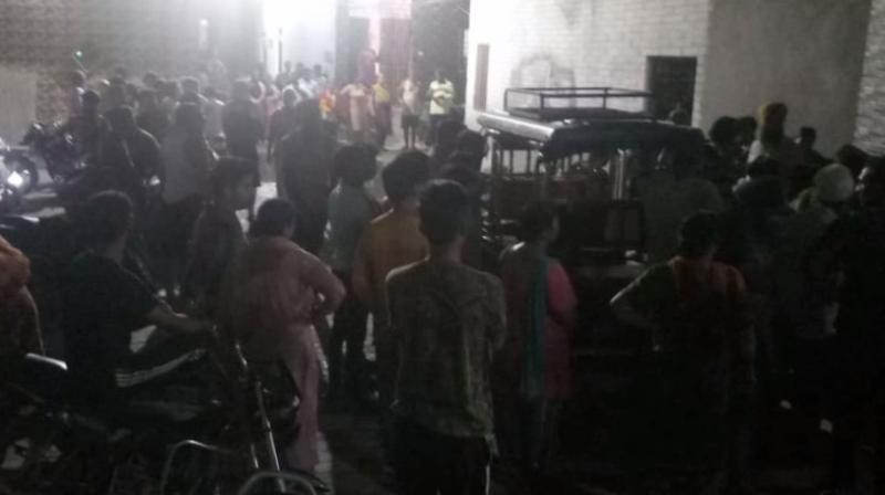 Woman died due to foot slip in sewage water Woman died due to foot slip in sewage water