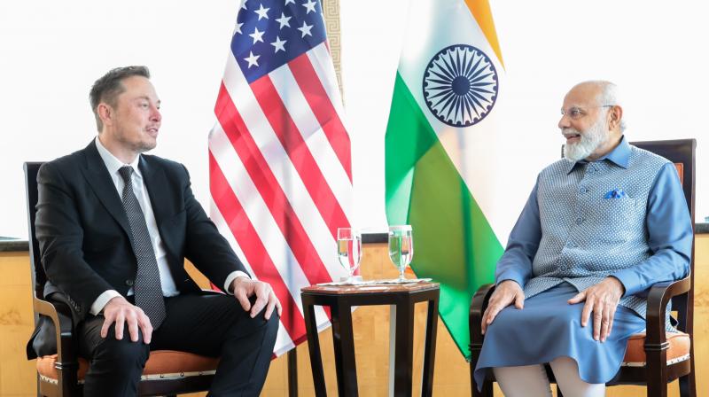 Elon Musk met PM Modi Elon Musk met PM Modi