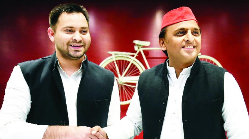 Tejashwi Yadav And Akhilesh Yadav Tejashwi Yadav And Akhilesh Yadav